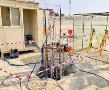 Bi-Directional Pile Load Tests, site photo 2